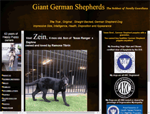 Tablet Screenshot of giantgermanshepherds.com